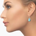 серебряные серьги с полудрагоценными камнями 59108740
